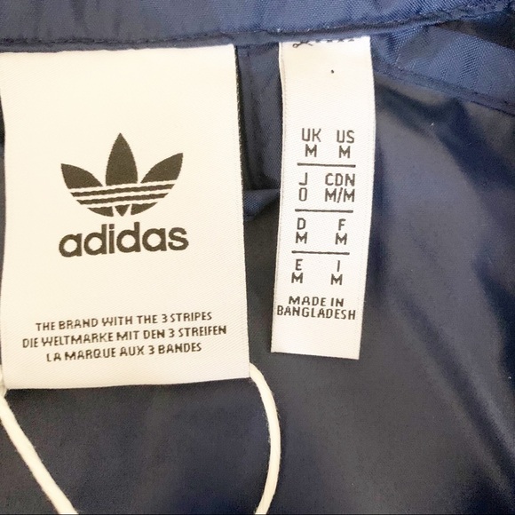 Adidas Original Trefoil Coach Jacket Navy Men’s Size Medium New - Picture 7 of 8